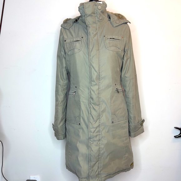 TNA Verbier Parka women’s size small ,colour sandy gray. Missing the fur collar. - Picture 2 of 14
